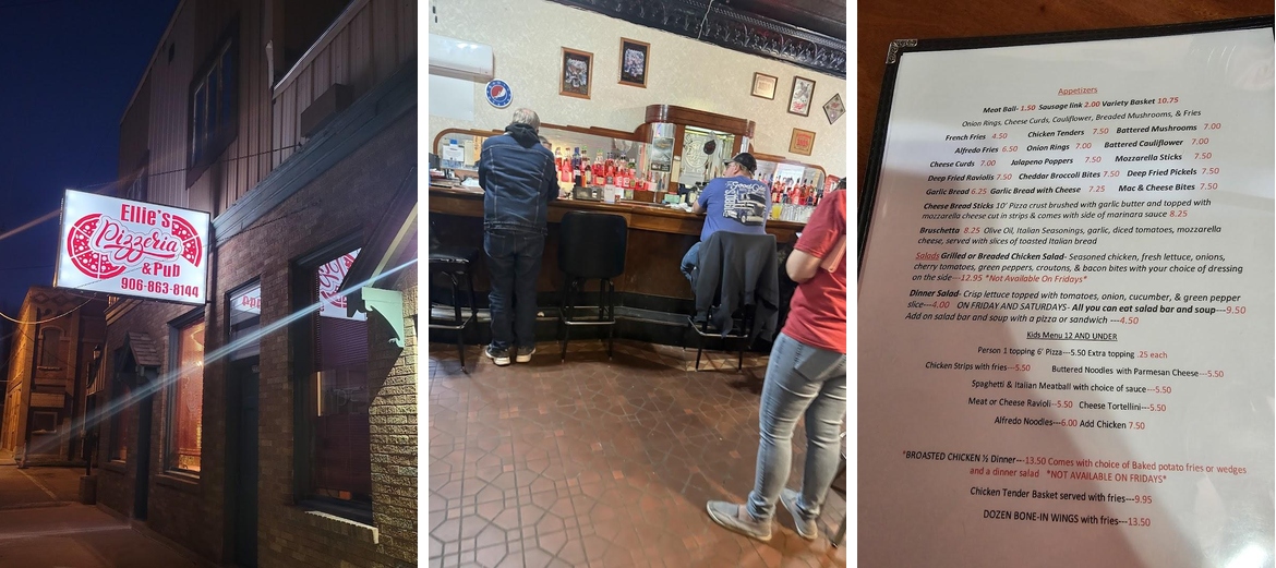 Ellie's Pizzeria & Pub Menu